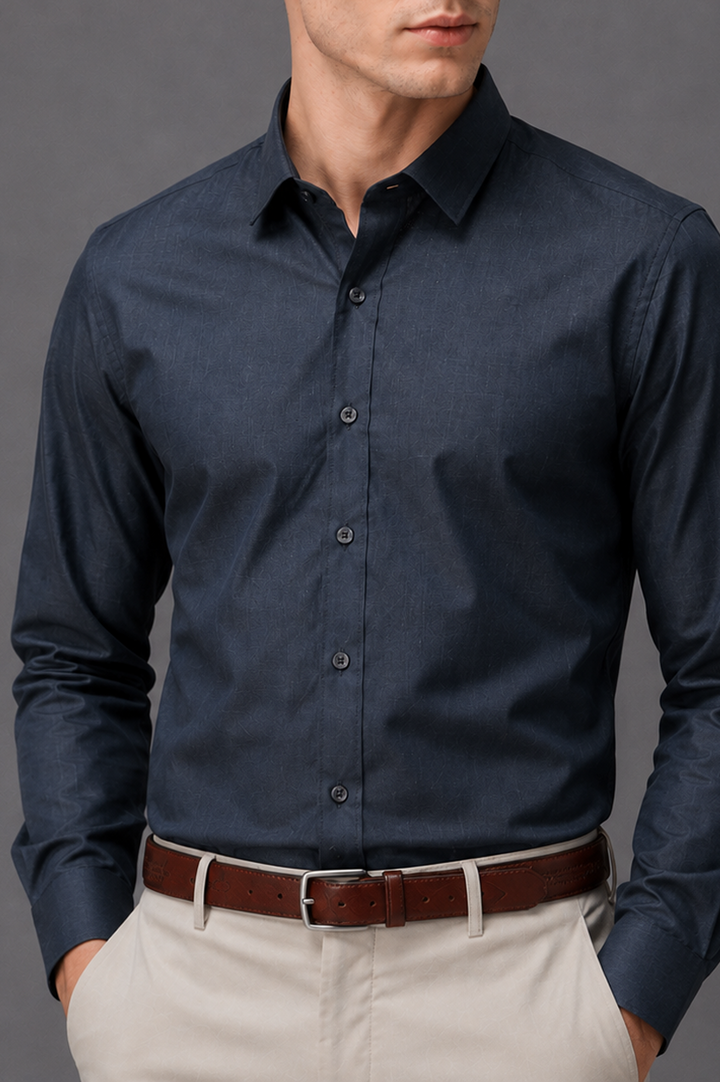 Melange Textured SemiFormal Shirt