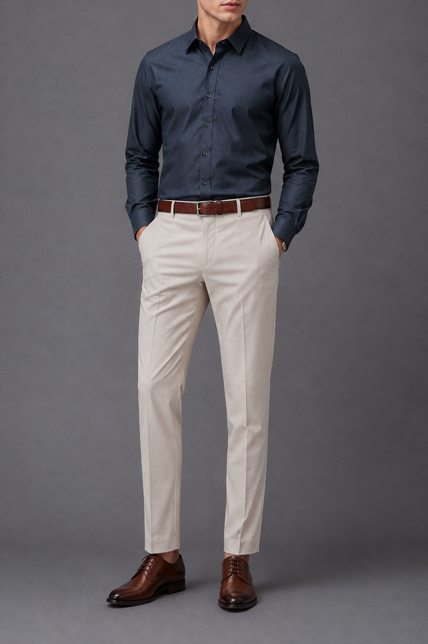 Melange Textured SemiFormal Shirt