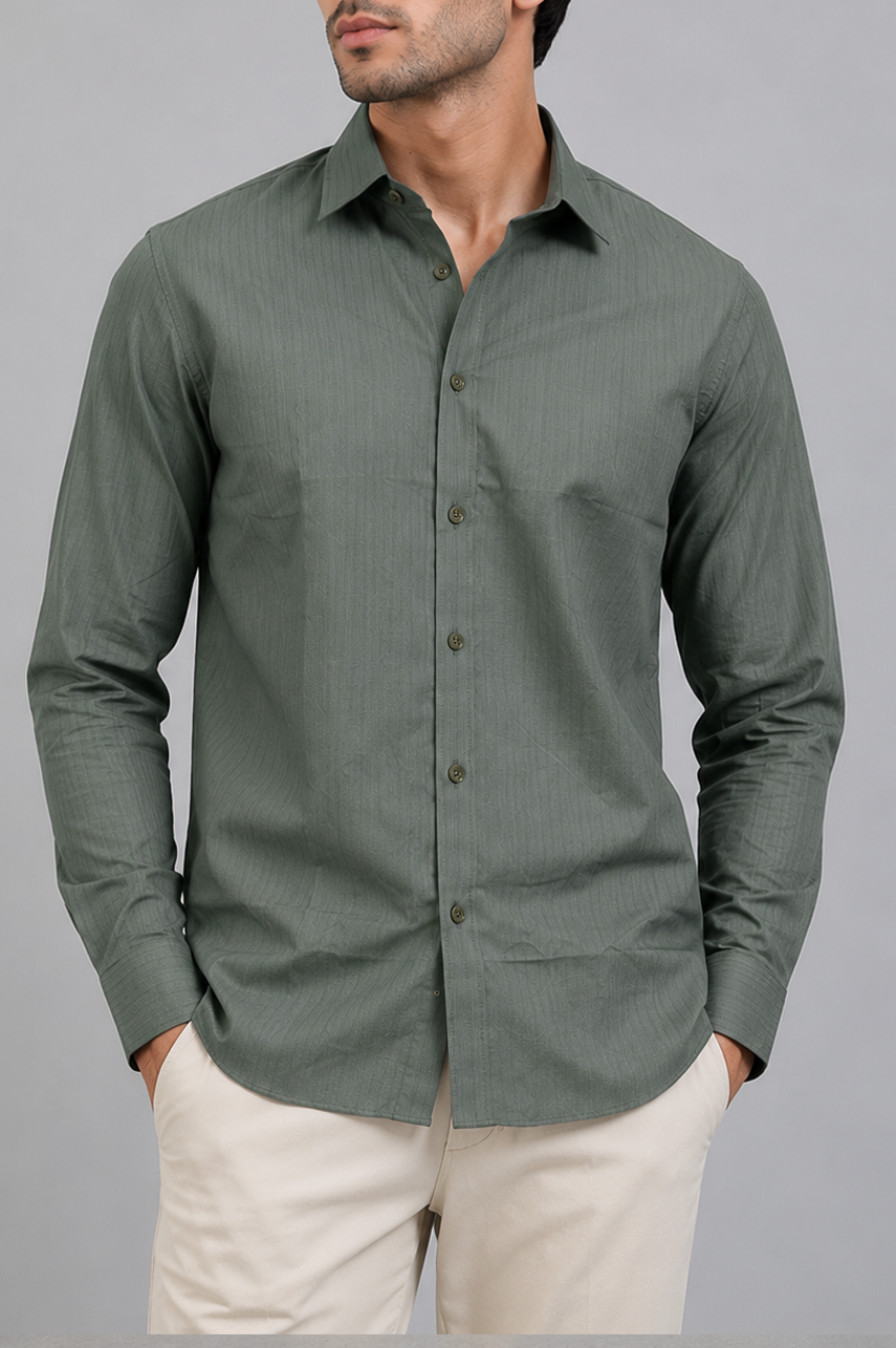 Sage Green Semi Formal Shirt