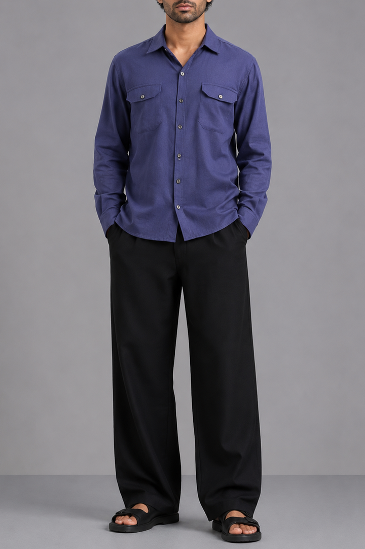 Flannel Indigo Utility Shirt
