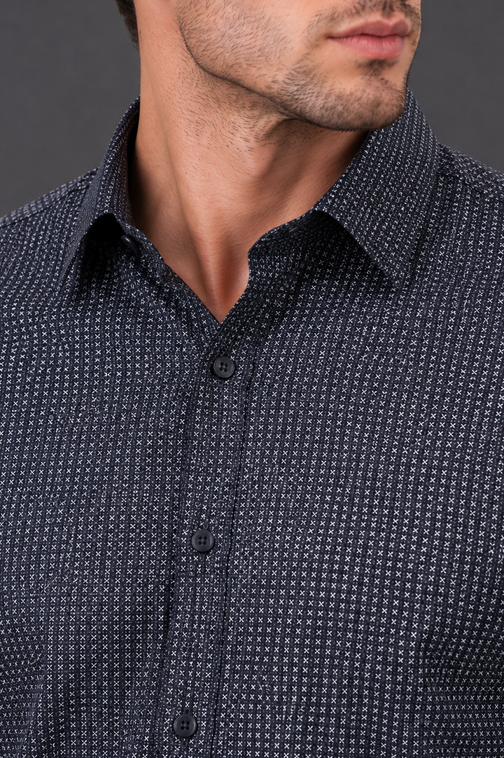 Denimish Printed SemiFormal Shirt