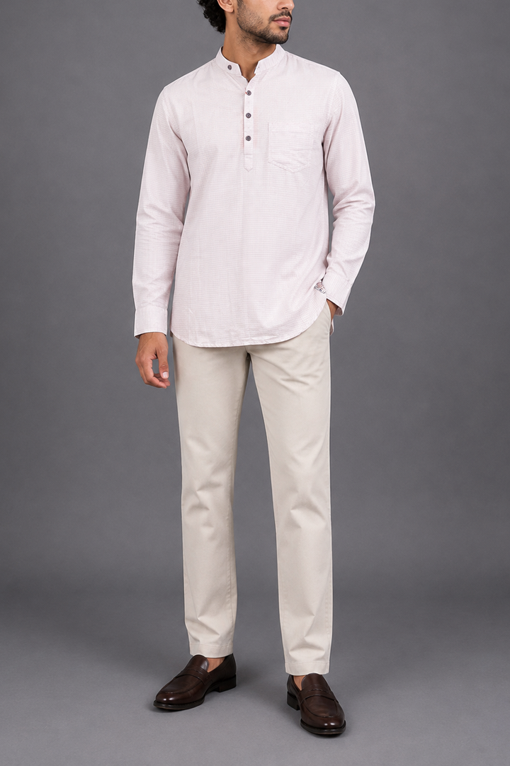 Textured Kurta Style Shirt