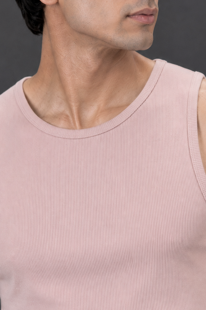 Blush Ribbed Essential Tank Top