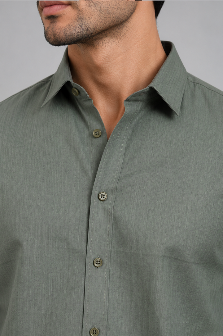 Sage Green Semi Formal Shirt