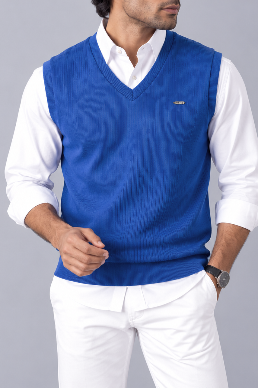 Royal Crest Ribbed Sweater