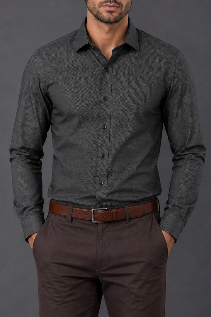 Textured Charcoal Shirt