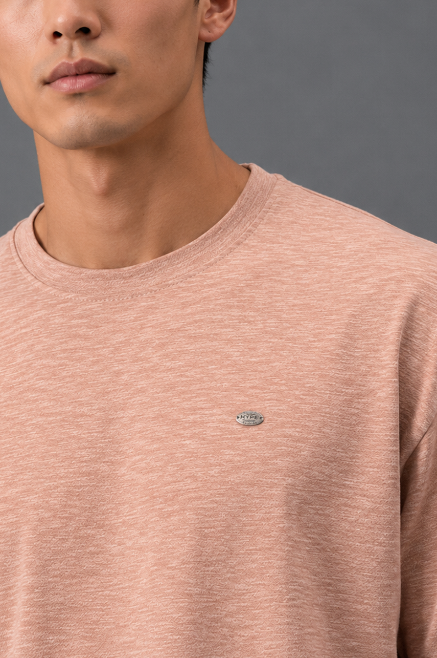 Blush Mélange Oversized Tee