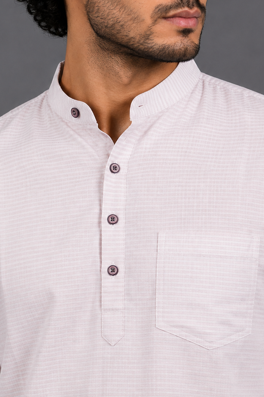 Textured Kurta Style Shirt