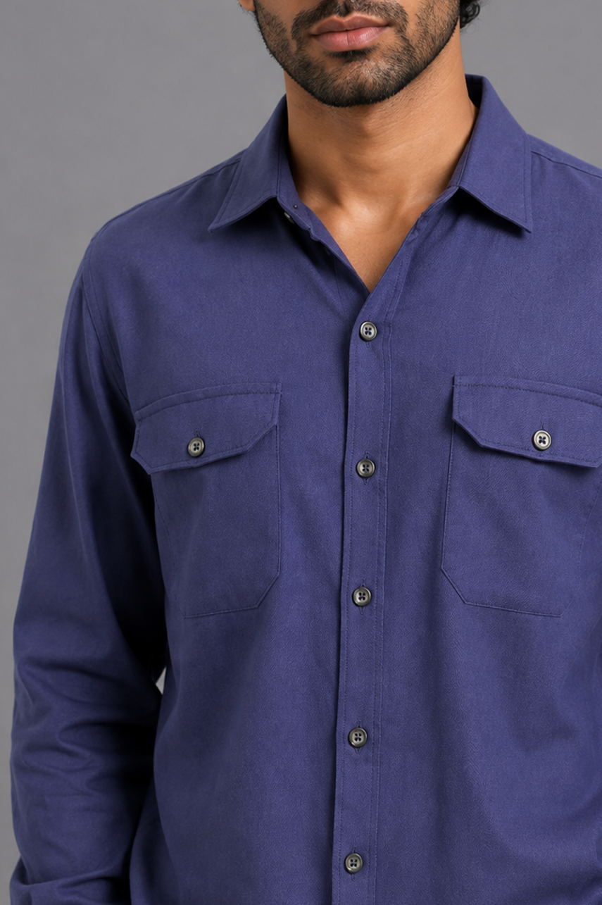 Flannel Indigo Utility Shirt