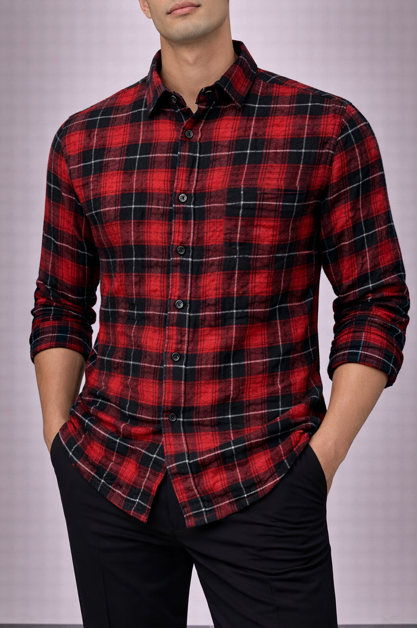 Checkered Shirt 001564-RED