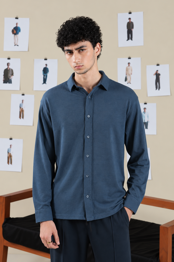 Textured Button-Down