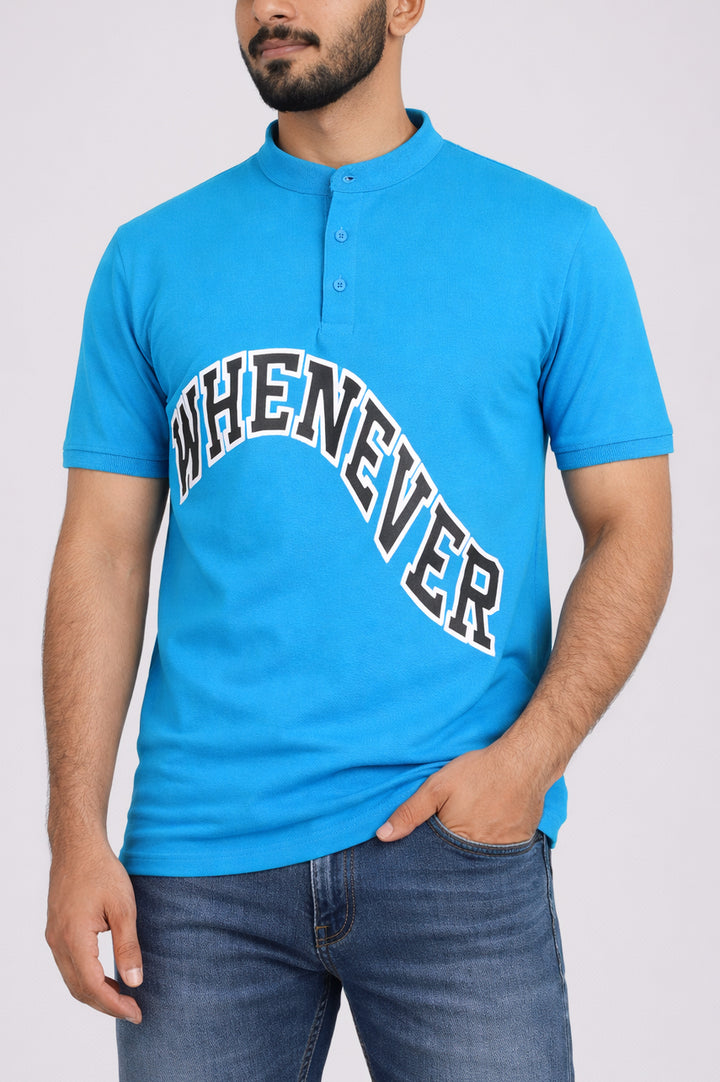 Band Collar ‘WHENEVER’ Polo 002610-BLU