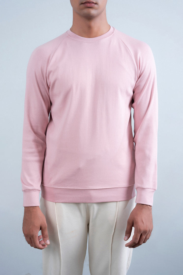 Raglan Sleeves Ribbed Sweat 002764-LPK