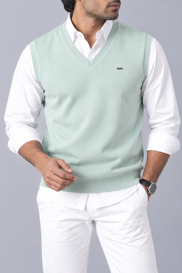 Coastal Mist Ribbed Sweater