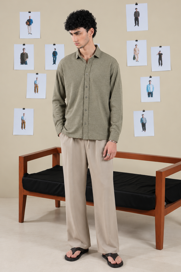 Textured Button-Down