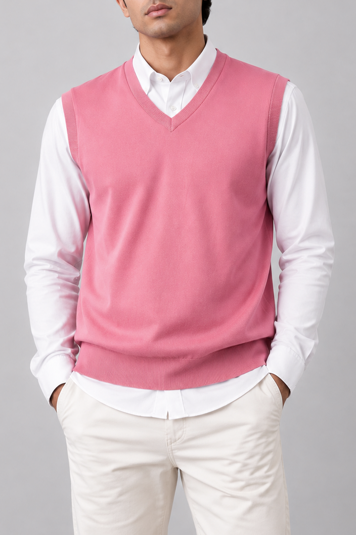 V-Neck Knit Sweate