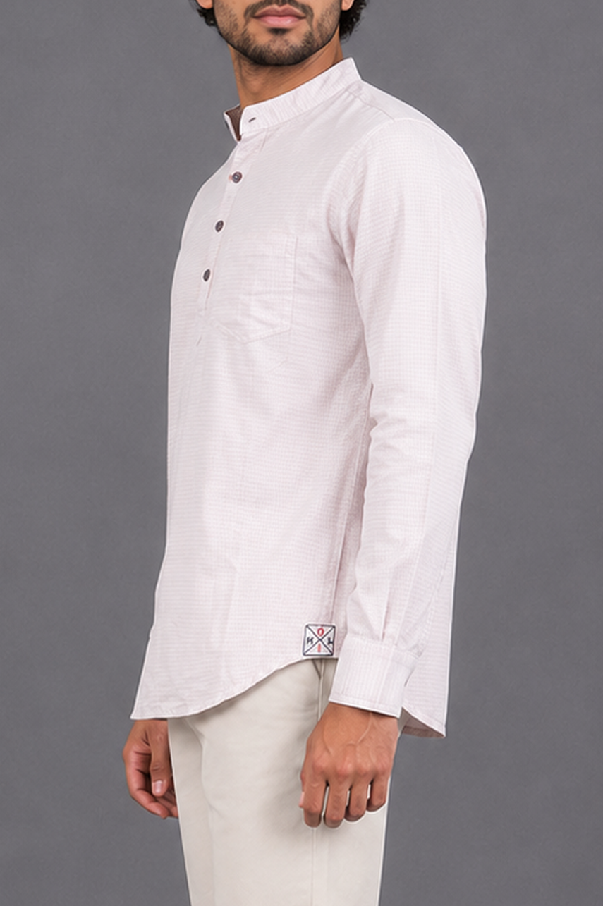 Textured Kurta Style Shirt