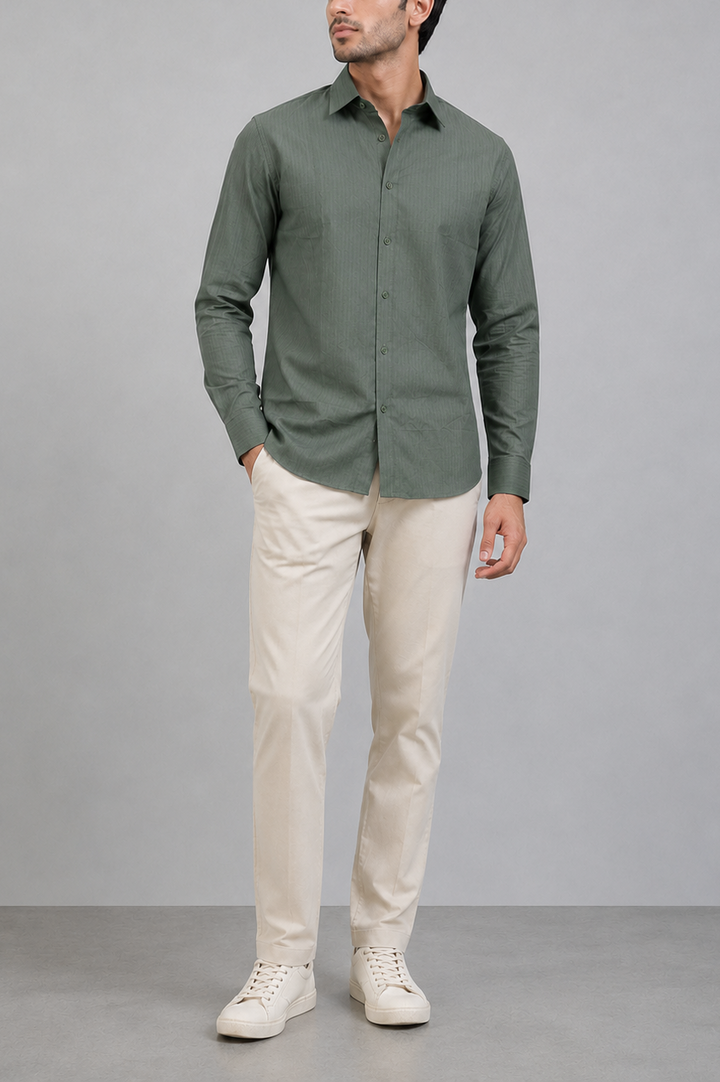 Sage Green Semi Formal Shirt