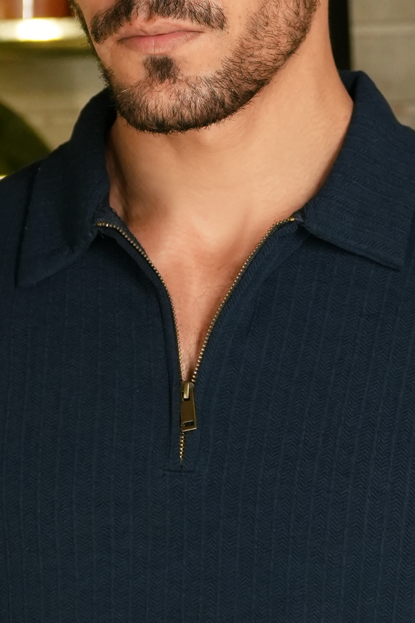 Quarter Metal Zip Polo