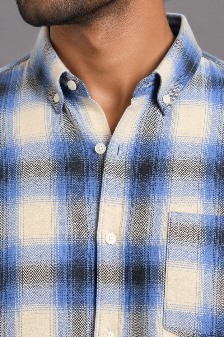 Blue Check Button Down Shirt
