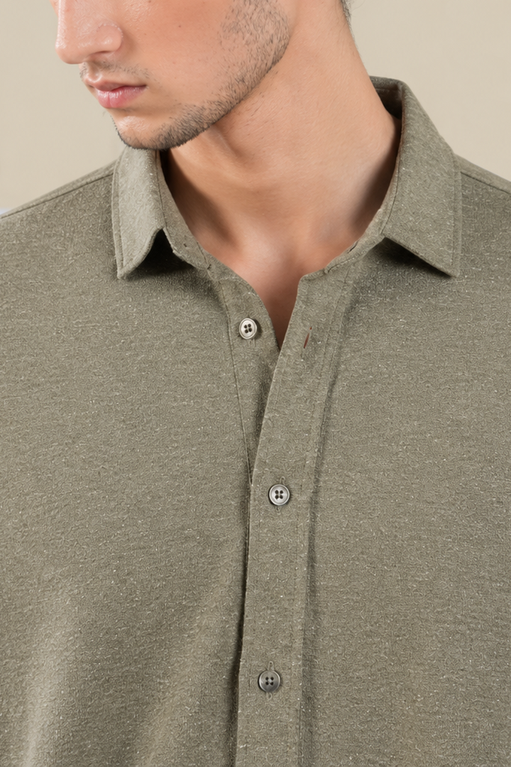 Textured Button-Down