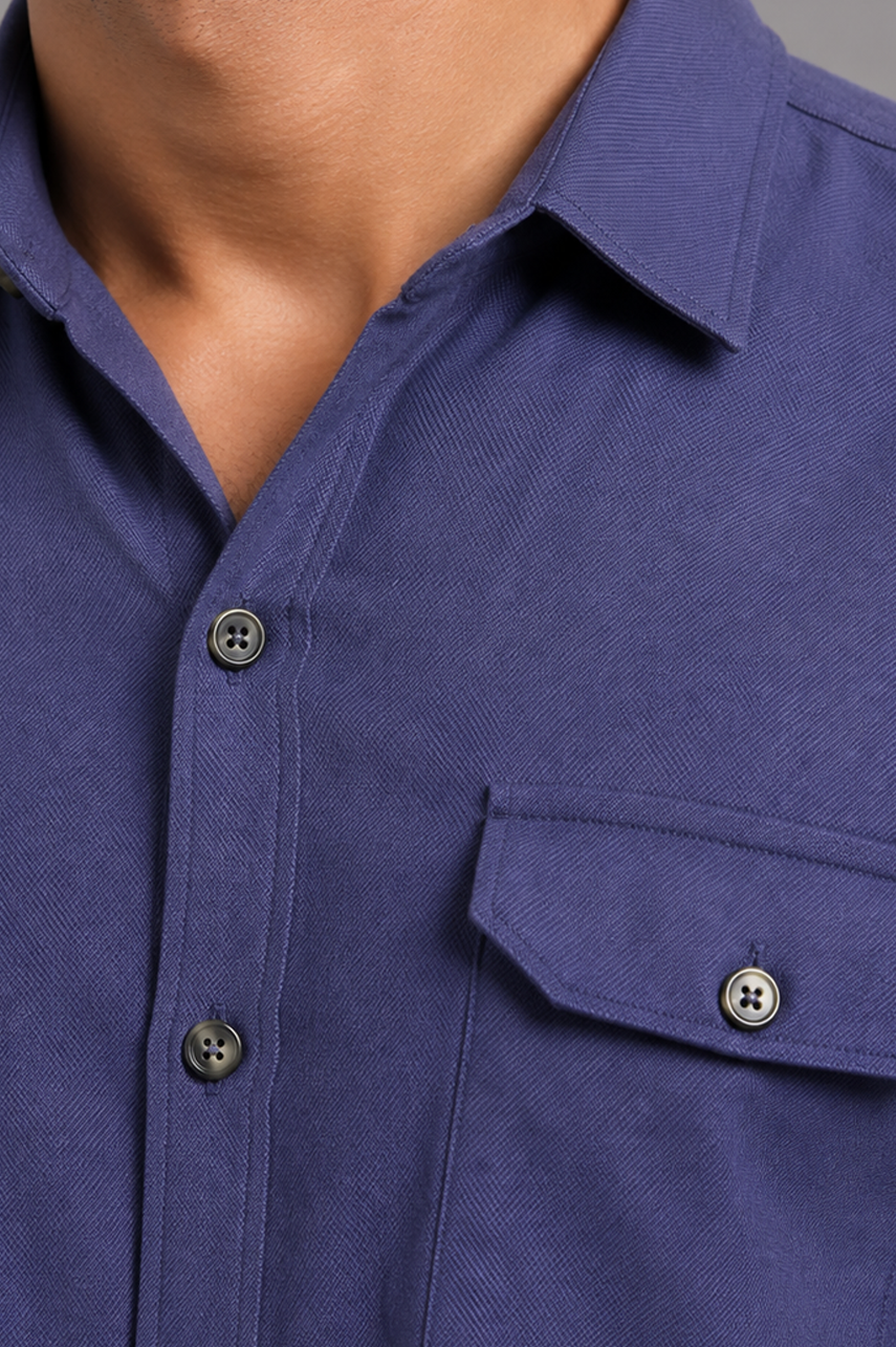 Flannel Indigo Utility Shirt