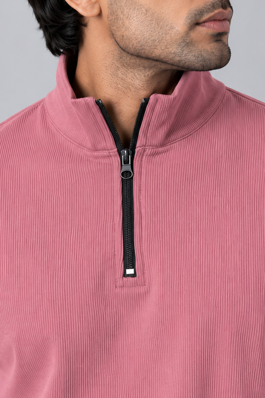 Ribbed Mock Neck