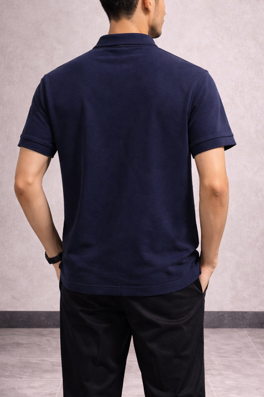 Pique Ban Collar polo 002605-NVY
