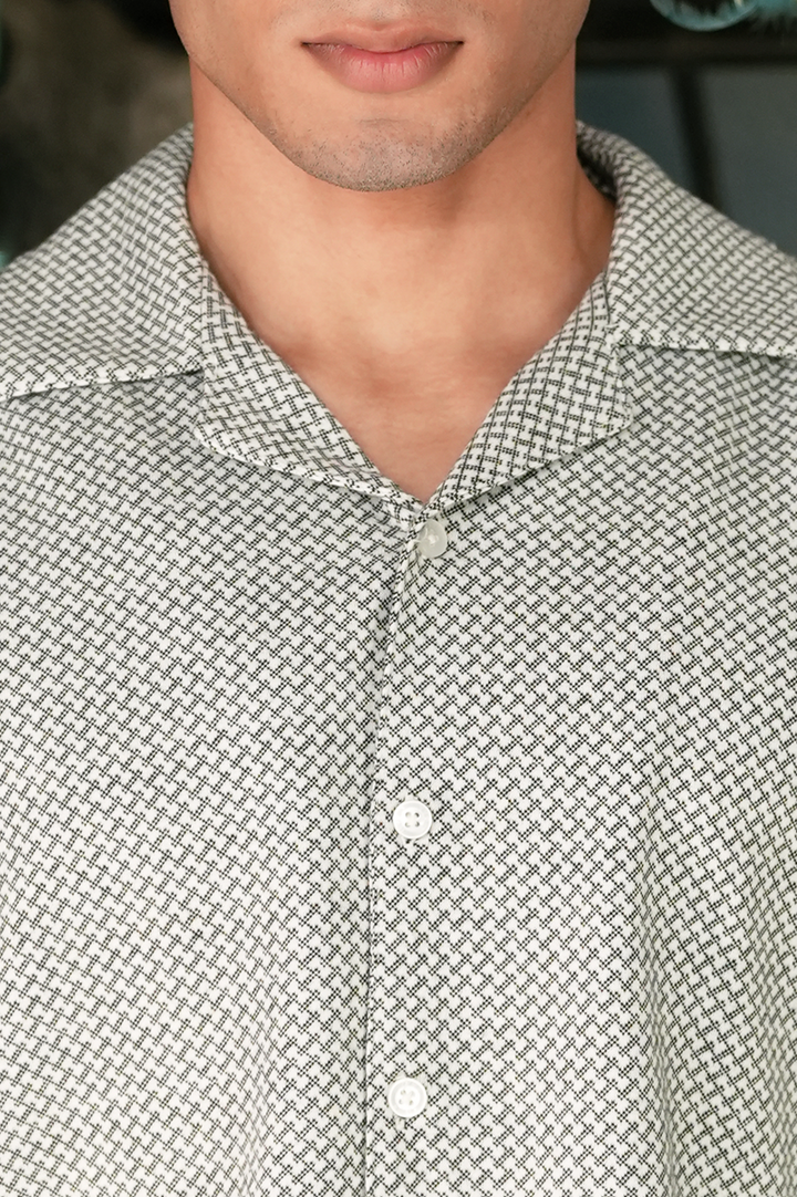 Geometric Resort Collar Shirt