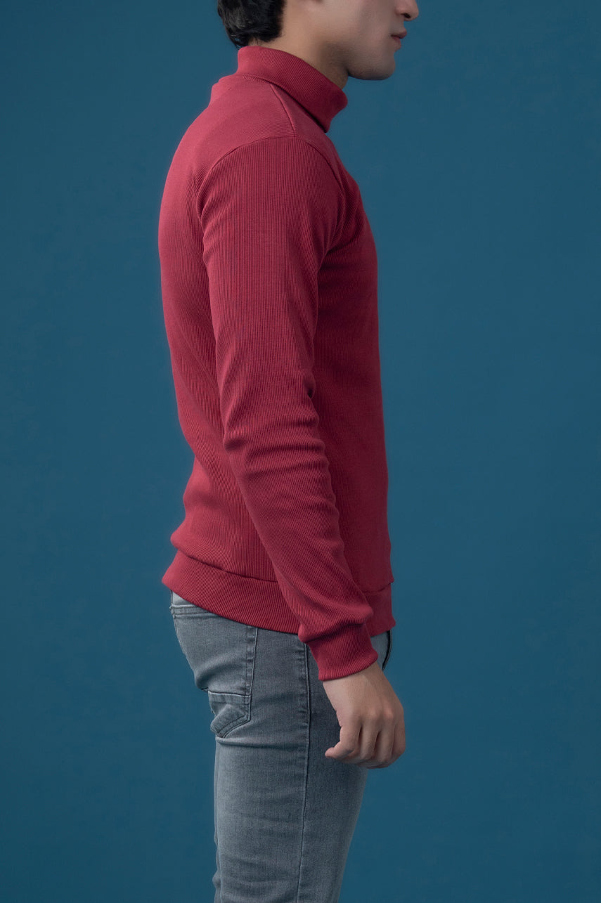 Ribbed Hi-Neck