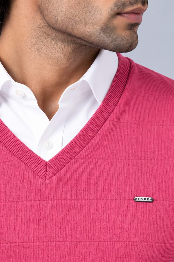 Ribbed V-Neck Sweater Vest