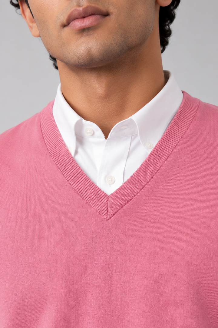 V-Neck Knit Sweate