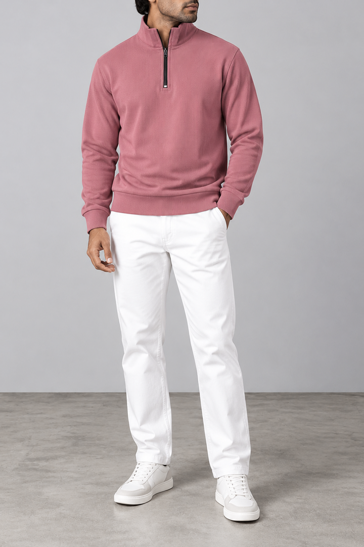 Ribbed Mock Neck