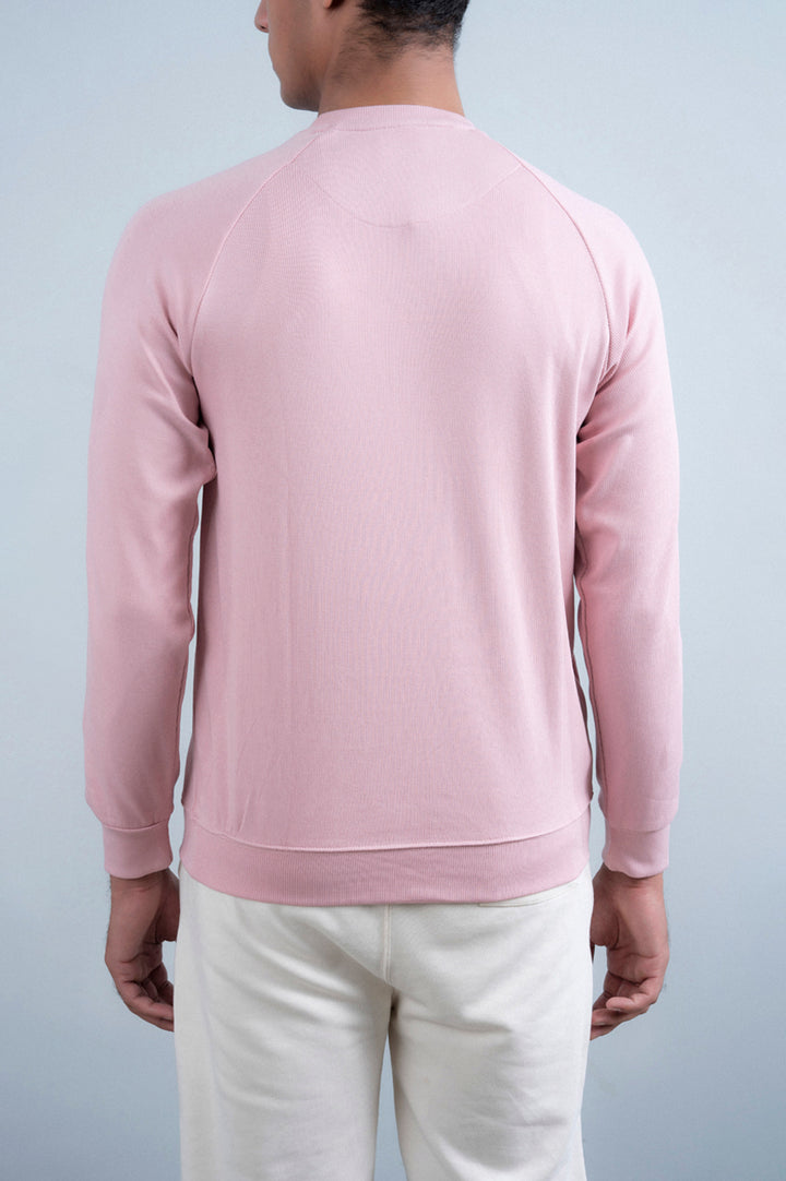 Raglan Sleeves Ribbed Sweat 002764-LPK