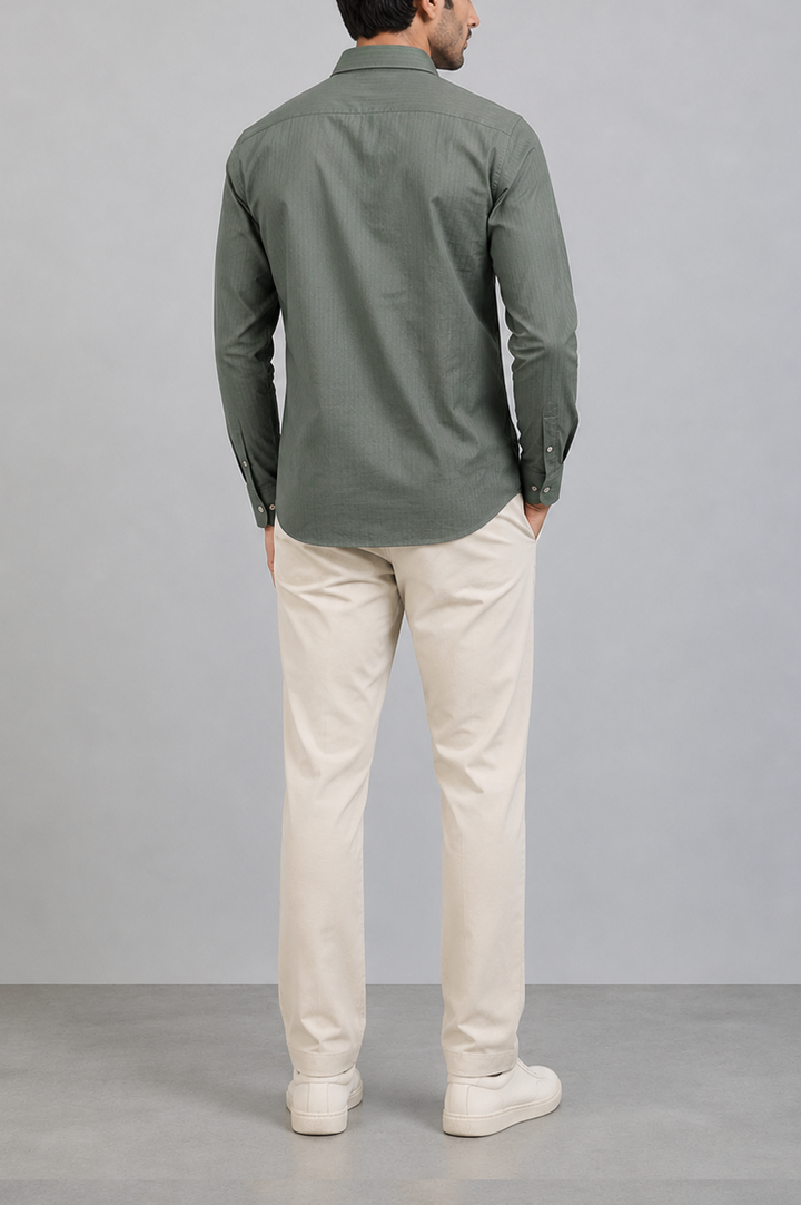 Sage Green Semi Formal Shirt