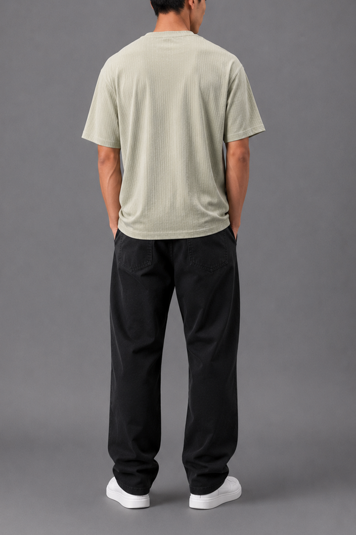 Sage Ribbed Relaxed Tee