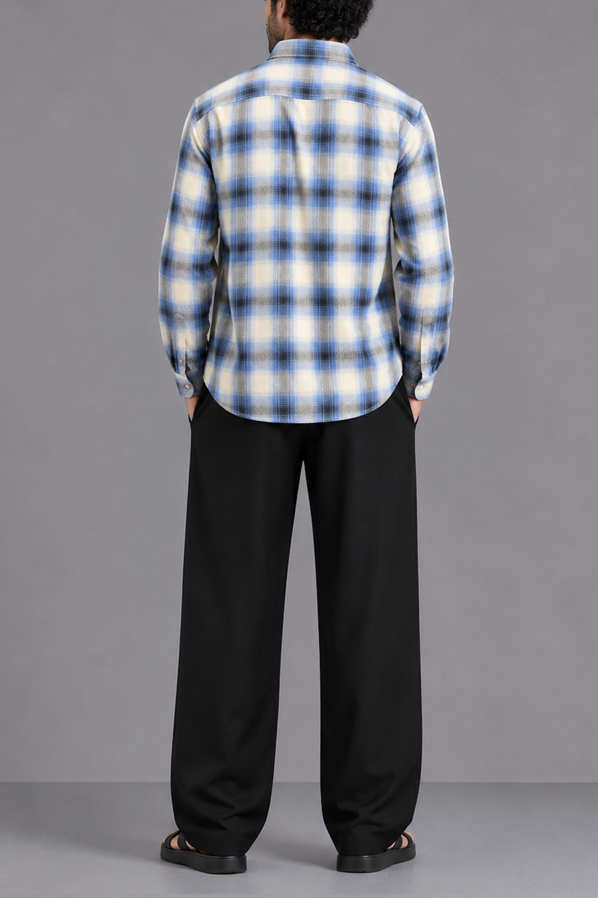 Blue Check Button Down Shirt