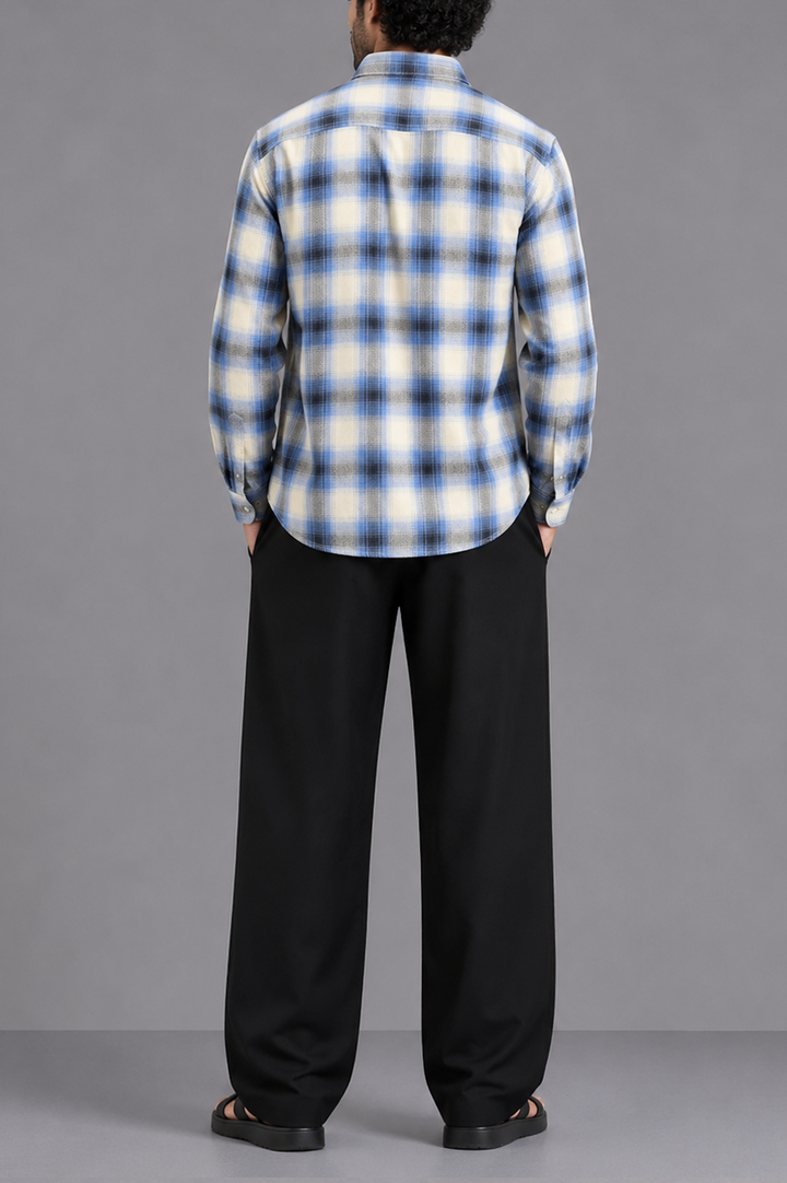 Blue Check Button Down Shirt