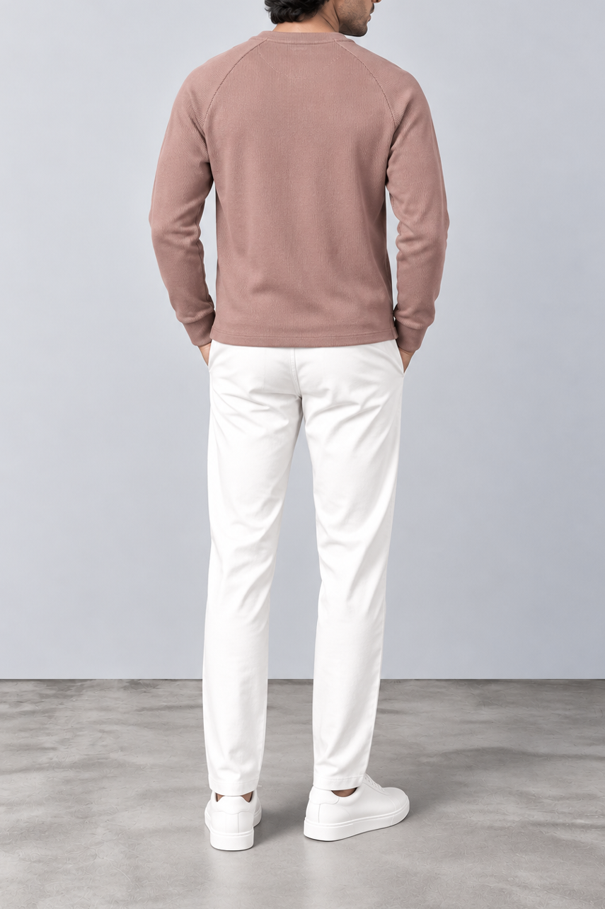 Ribbed Raglan Henley
