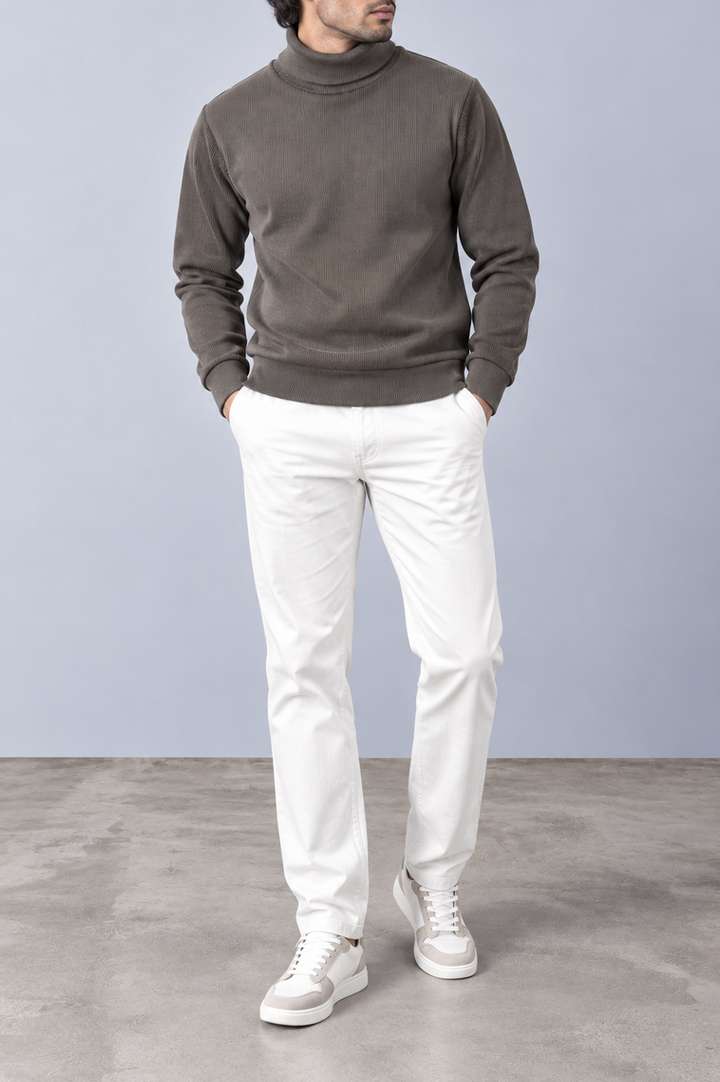 Shadow Ribbed Turtle-Neck