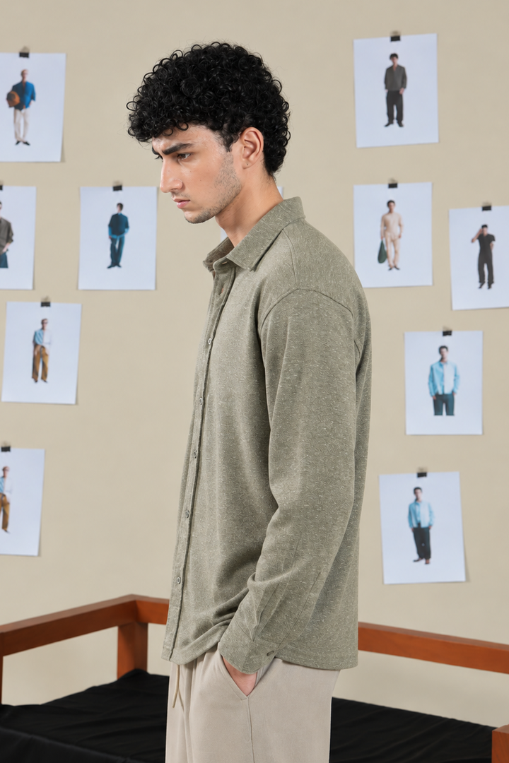 Textured Button-Down