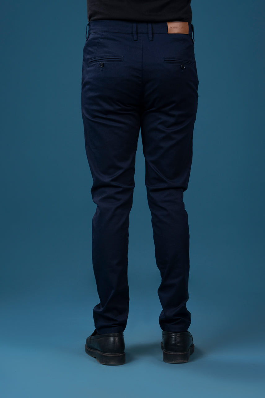 Deep Navy Cotton Chinos