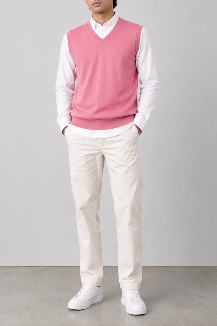 V-Neck Knit Sweate