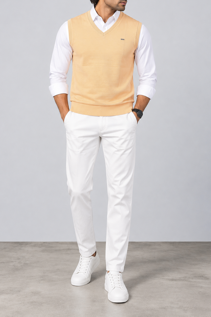Classic Ribbed V-Neck Sweater Vest