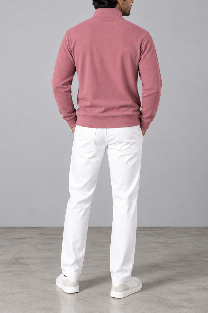 Ribbed Mock Neck