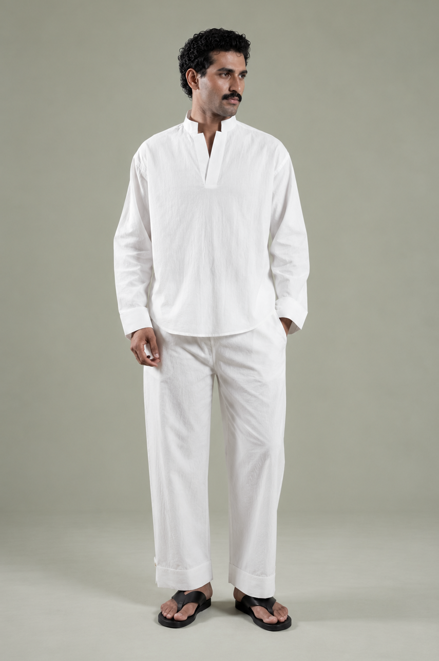 The Ivory Notch Set Trousers