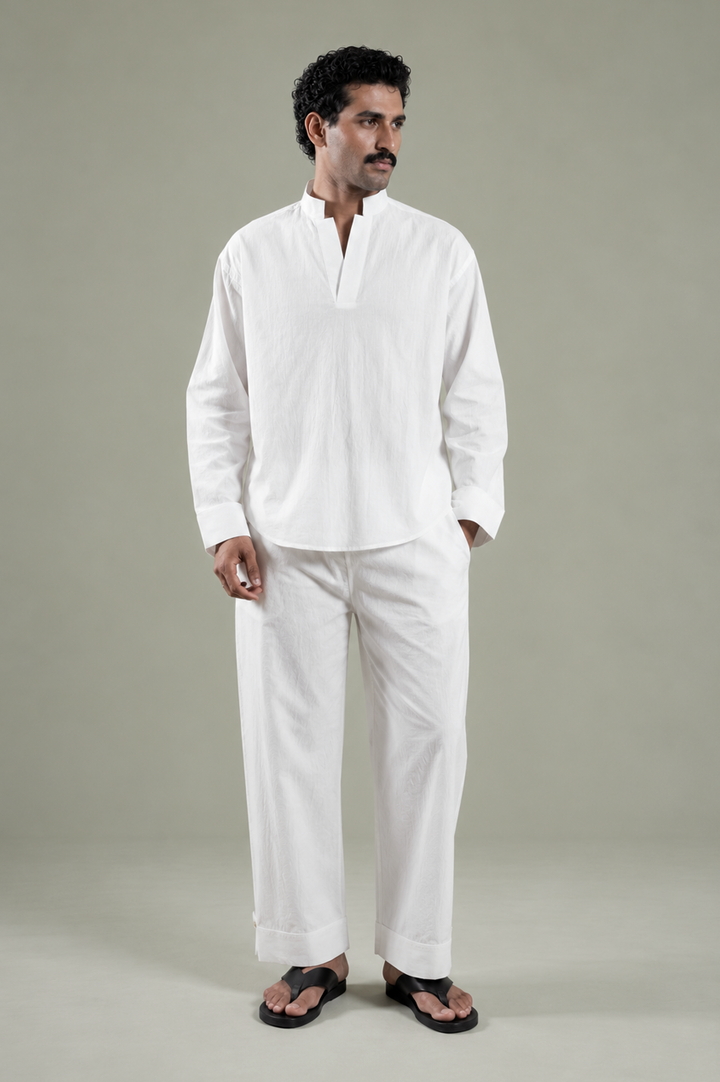 The Ivory Notch Set Trousers