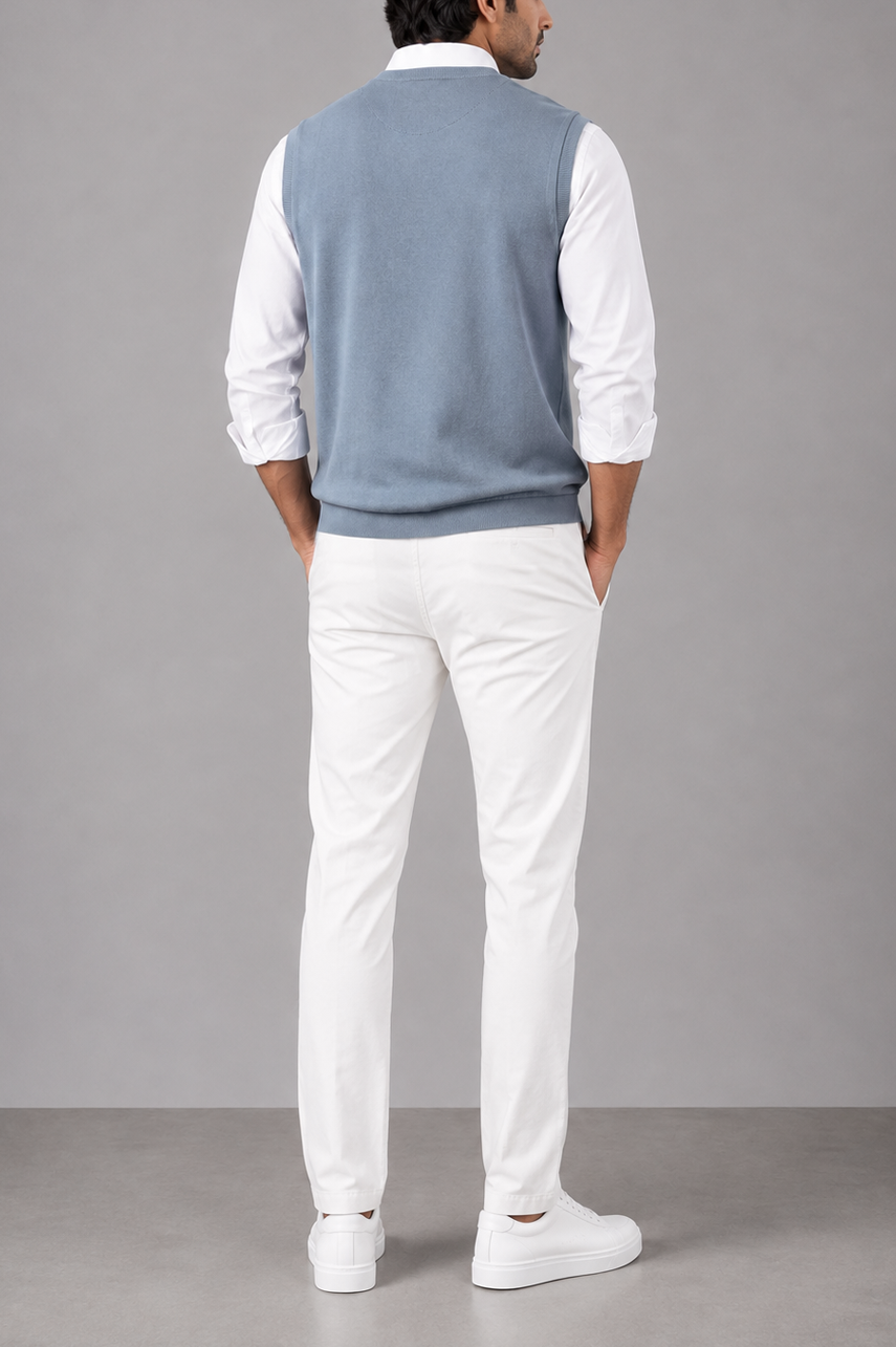 Blue Ash Ribbed Sweater