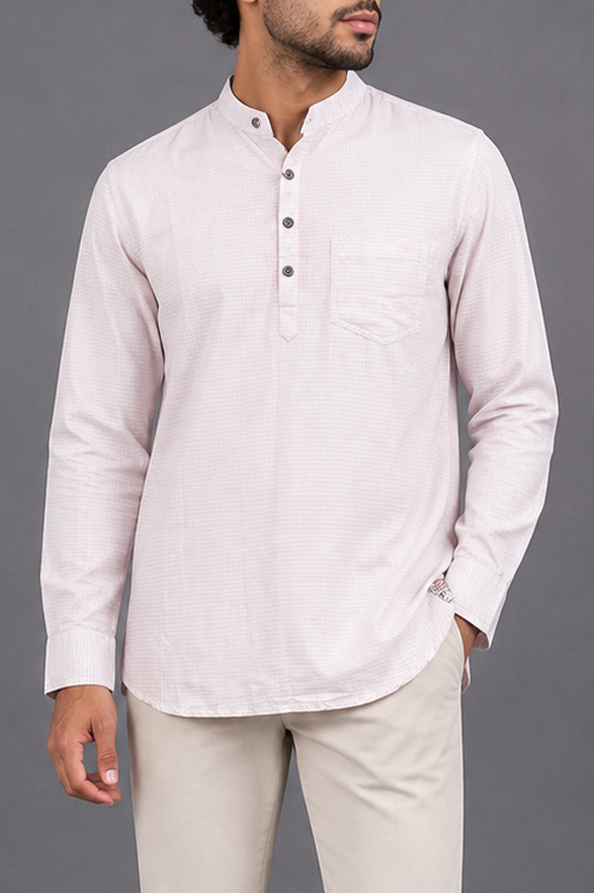 Textured Kurta Style Shirt