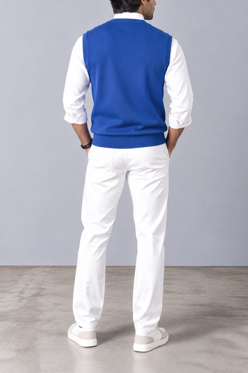 Royal Crest Ribbed Sweater